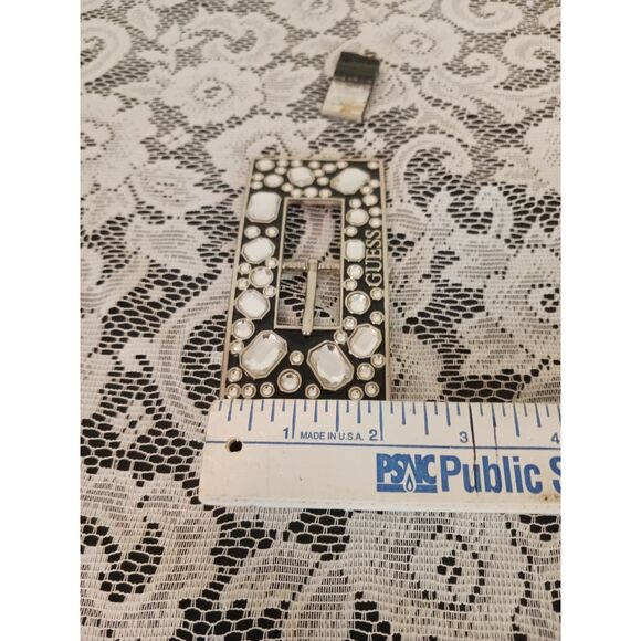 Guess Rhinestone Square Belt Buckle - Picture 6 of 6
